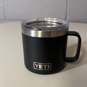 YETI Black Insulated Mug with Clear Lid